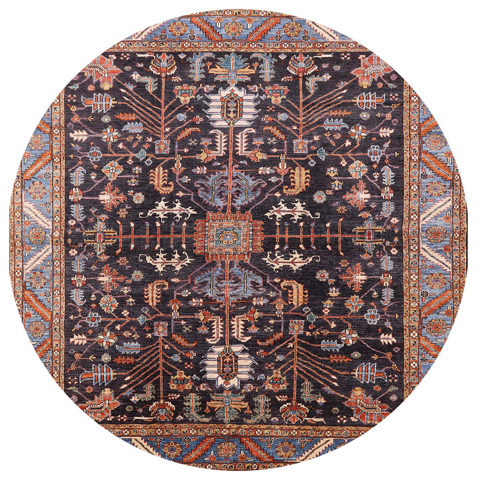 Ahgly Company Indoor Round Mid-Century Modern Area Rugs, 3' Round