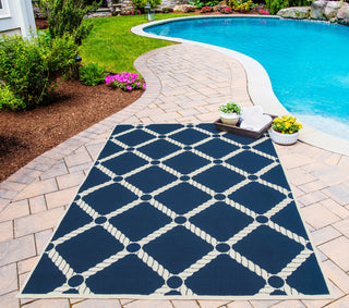 Baja Rug, Navy, 7'10"x10'10"