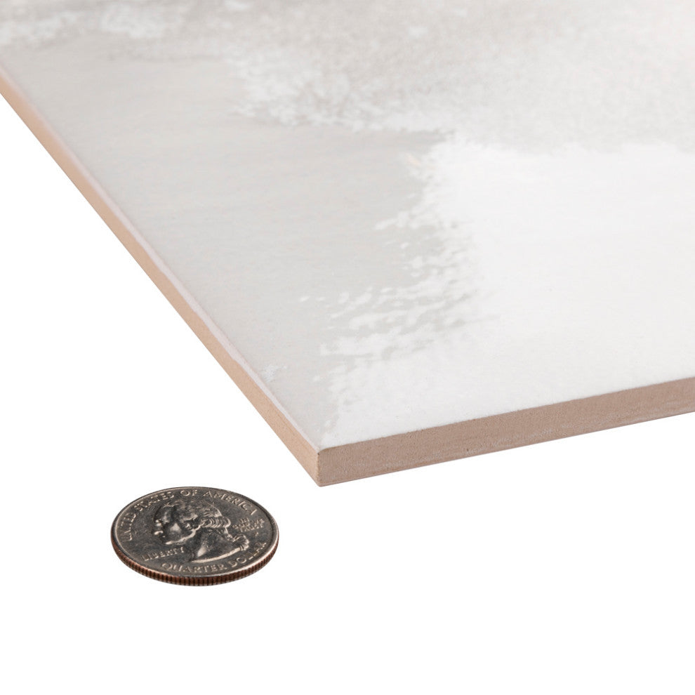 Kings Luxe Tradition Square White Ceramic Wall Tile
