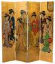 6' Tall Golden Geisha Screen