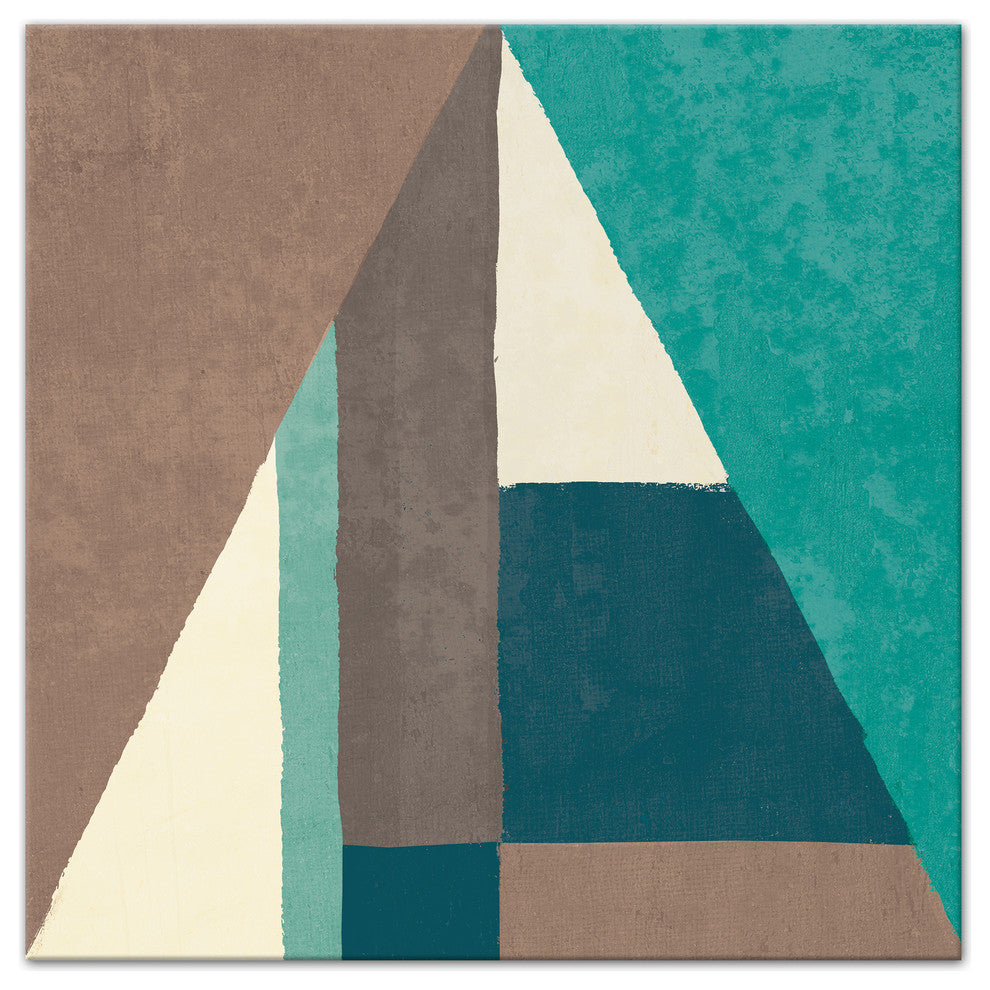 Turquoise Triangle 24x24 Canvas Wall Art