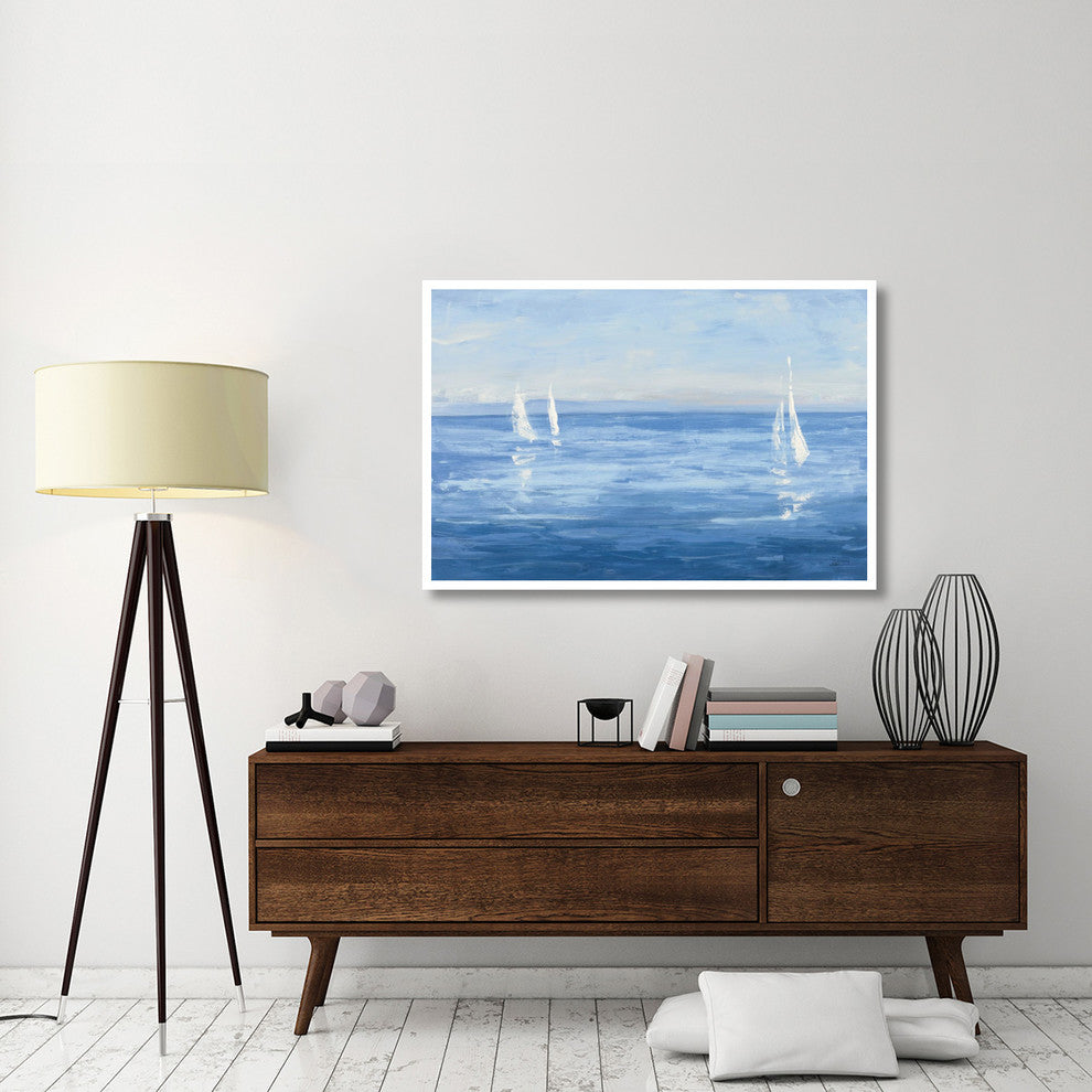 "Open Sail with Turquoise" Digital Paper Print by Julia Purinton, 50"x34"