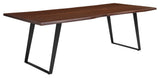 Viggo 96" Live Edge Acacia Wood Dining Table, Black Walnut