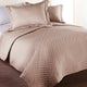 Lotus Home Diamondesque Water and Stain Resistant Quilt, Taupe, F/Q