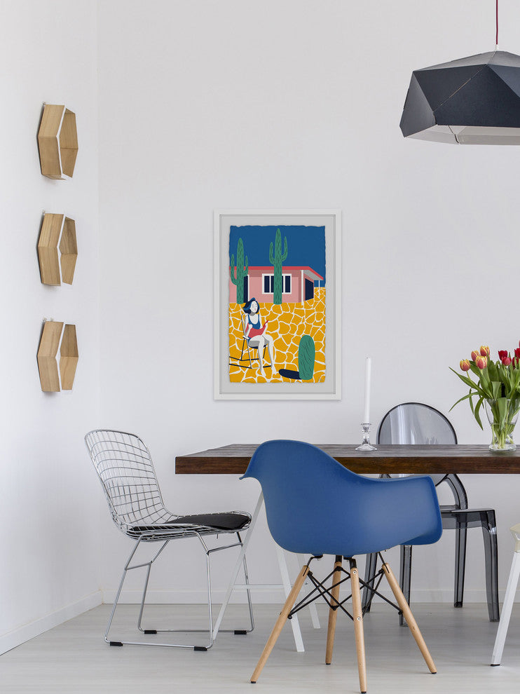"Relaxing Break" Framed Painting Print, 30"x45"