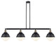 INNOVATIONS 214-BAB-HFS-81-BK-LED 4-Light Island Light Matte Black