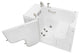 Ella Wheelchair Transfer 32"x52" Walk-In Bathtub,Outswing Door,Faucet,Dual Drain