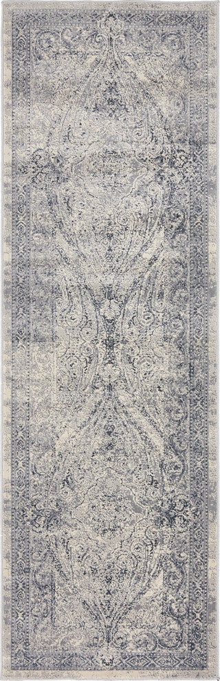 Unique Loom Dark Blue Chateau Wilson 2' 2 x 6' 7 Runner Rug