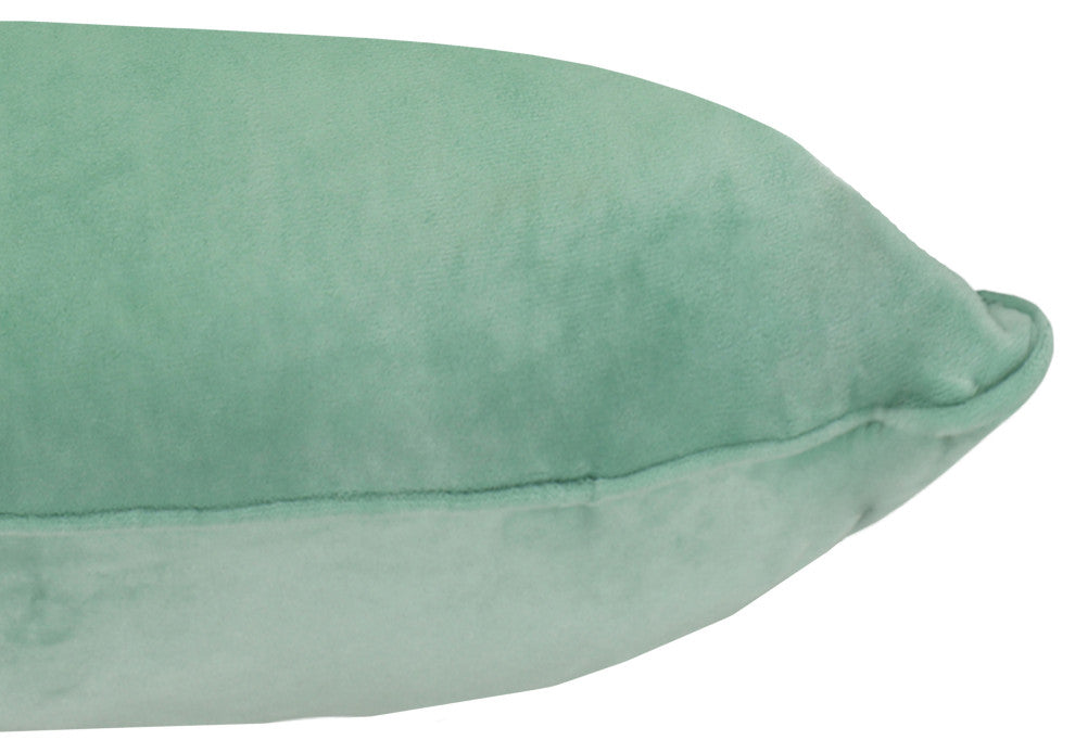 A1HC Soft Velvet Pillow Covers, YKK Zipper, Set of 2, Como Green, 18"x18"
