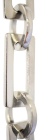 RCH Hardware Brass Rectangle Chandelier Chain, Various Finishes, Polished Nickel