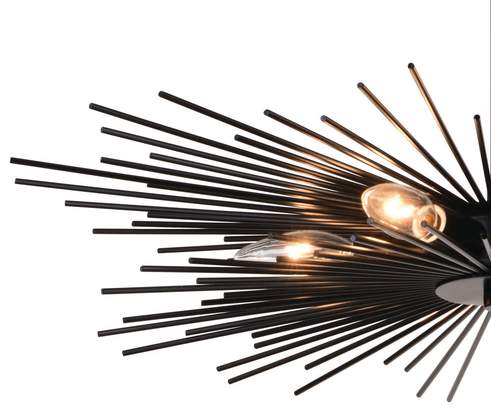 Vaxcel Lighting C0228 Nikko 6 Light 24"W Semi-Flush Ceiling - Matte Black