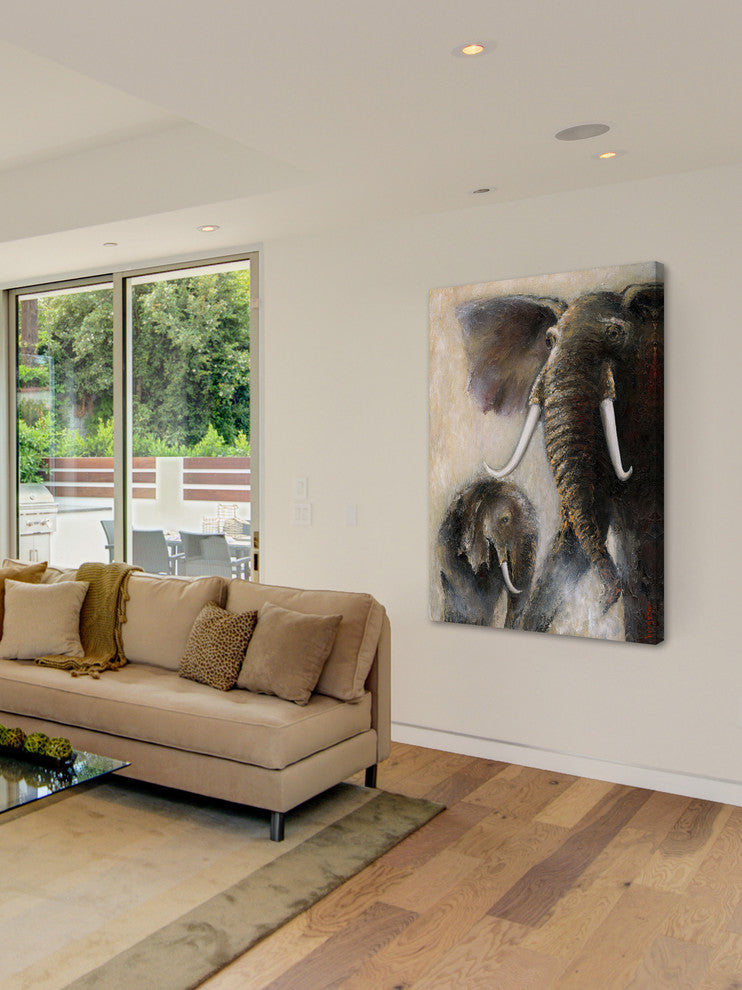Marmont Hill, "In Her Protection" by Bergerac Painting on Wrapped Canvas, 20x30
