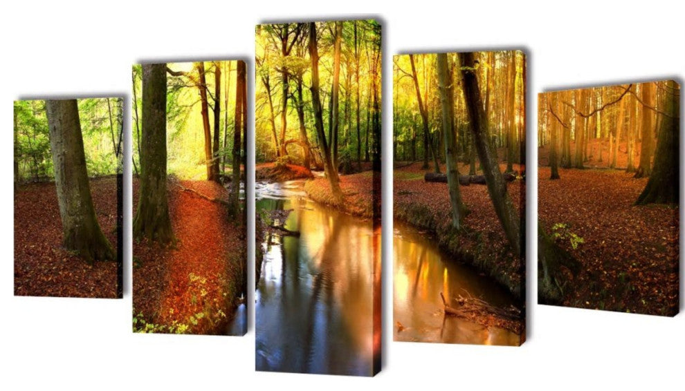 Canvas Wall Print Set Forest 79"x39