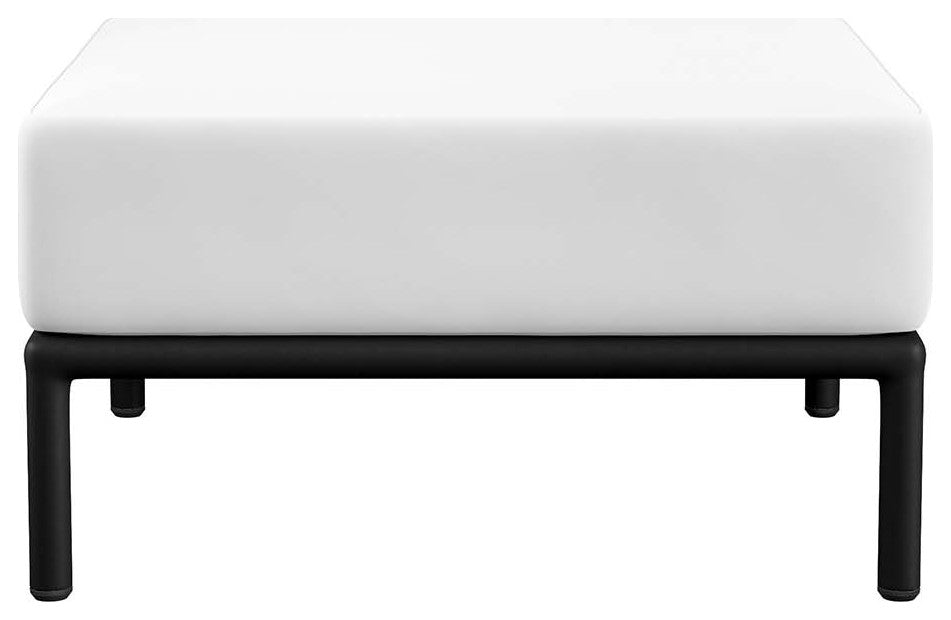 Hanalei Outdoor Patio Ottoman, Ivory White