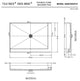 Tile Redi 4260CDR-PVC 42"x60" Double Curb Shower Pan With Center PVC Drain