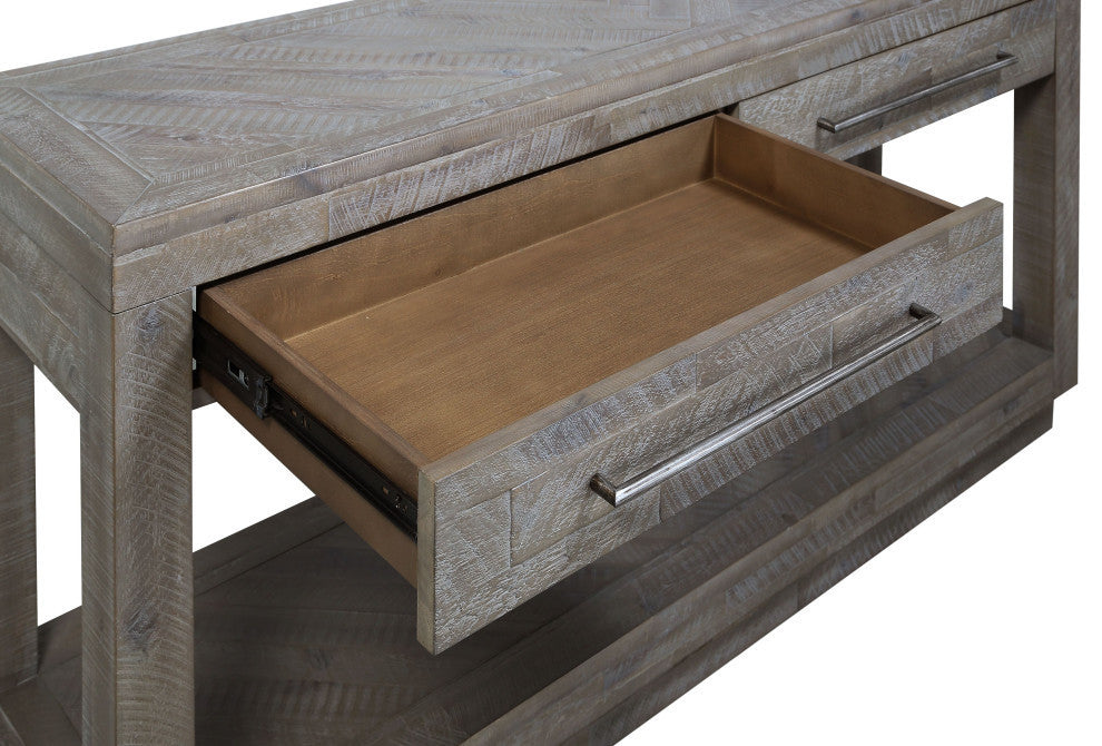 Modus Alexandra 3 Piece Rectangular Coffee, End, Console Table, Rustic Latte