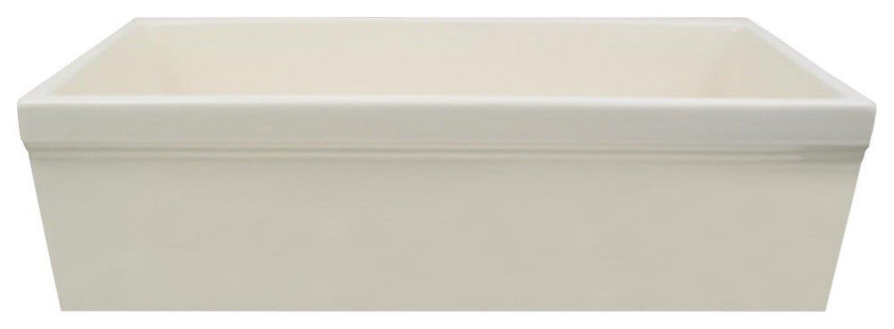 Fireclay Reversible Sink, Decorative 2 Â½" Lip on One Side