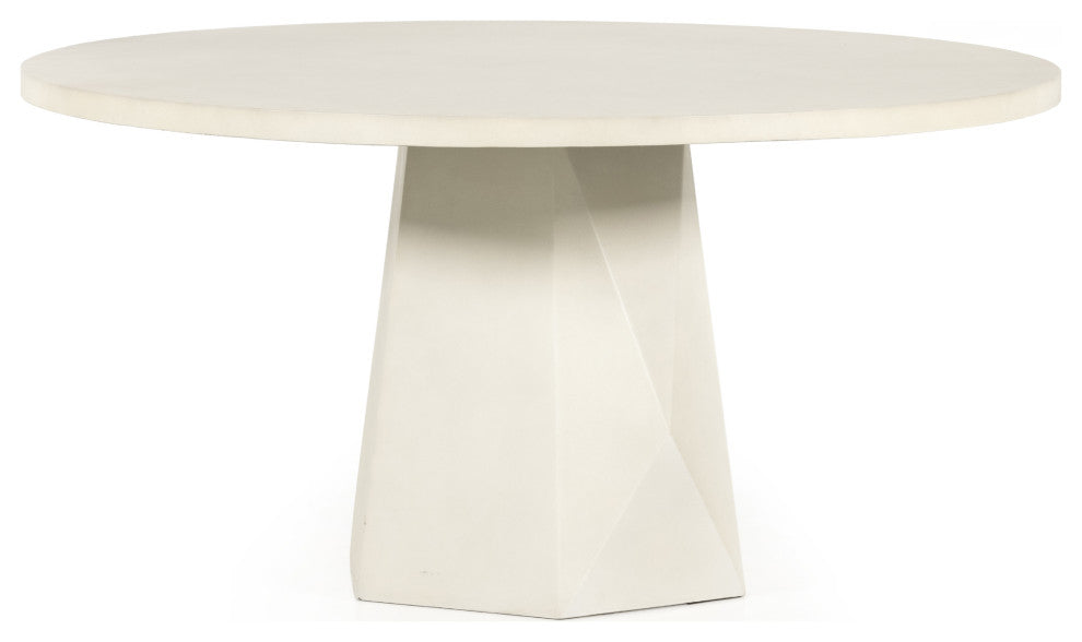 Bowman Outdoor Dining Table-60-White