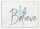 Believe With Holy Cross Wood Texture Wall Plaque Art, 10"x15"