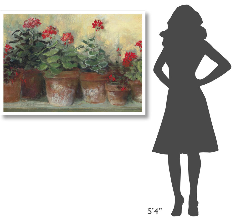 "Kathleens Geraniums" Digital Paper Print by Carol Rowen, 46"x33"