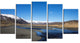 Mountains and Lakes Iceland, Landscape Canvas Art Print, 60"x32", 5 Panels