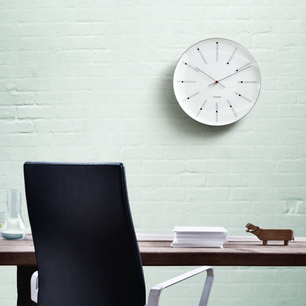 Arne Jacobsen Bankers Wall Clock, 29cm