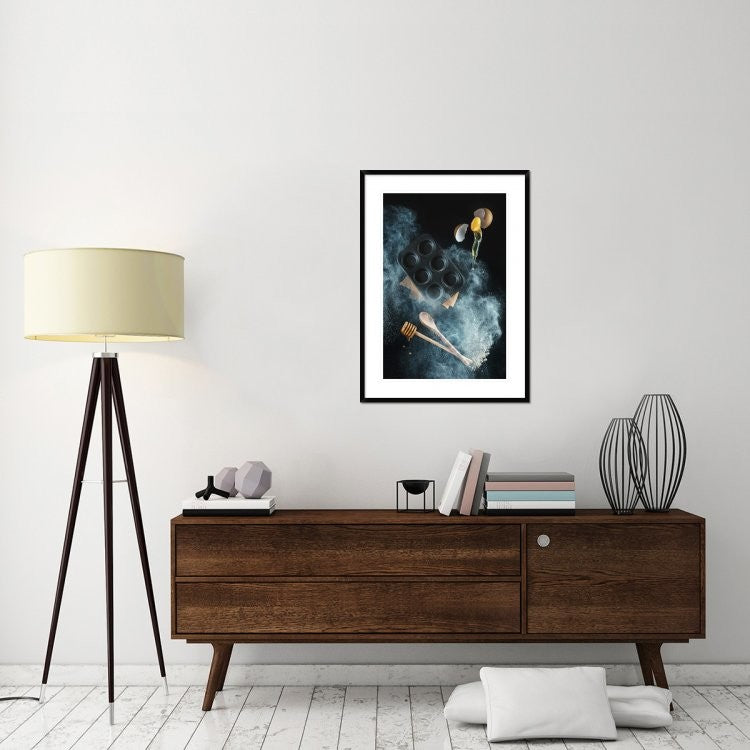"Kitchen Mess: Honey Muffins" Framed Digital Print by Dina Belenko, 28"x38"