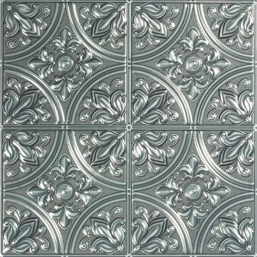 Silver Tin  Peel And Stick Tile Backsplash