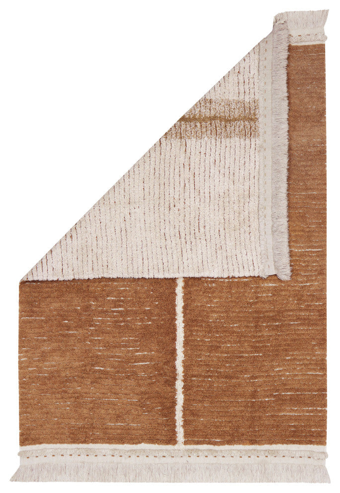 Reversible washable rug Duetto Toffee, 5'7"x7'10"