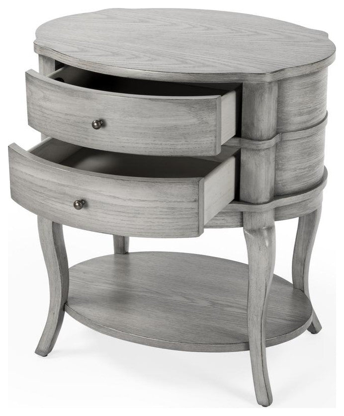 Butler Jarvis Gray Oval Side Table