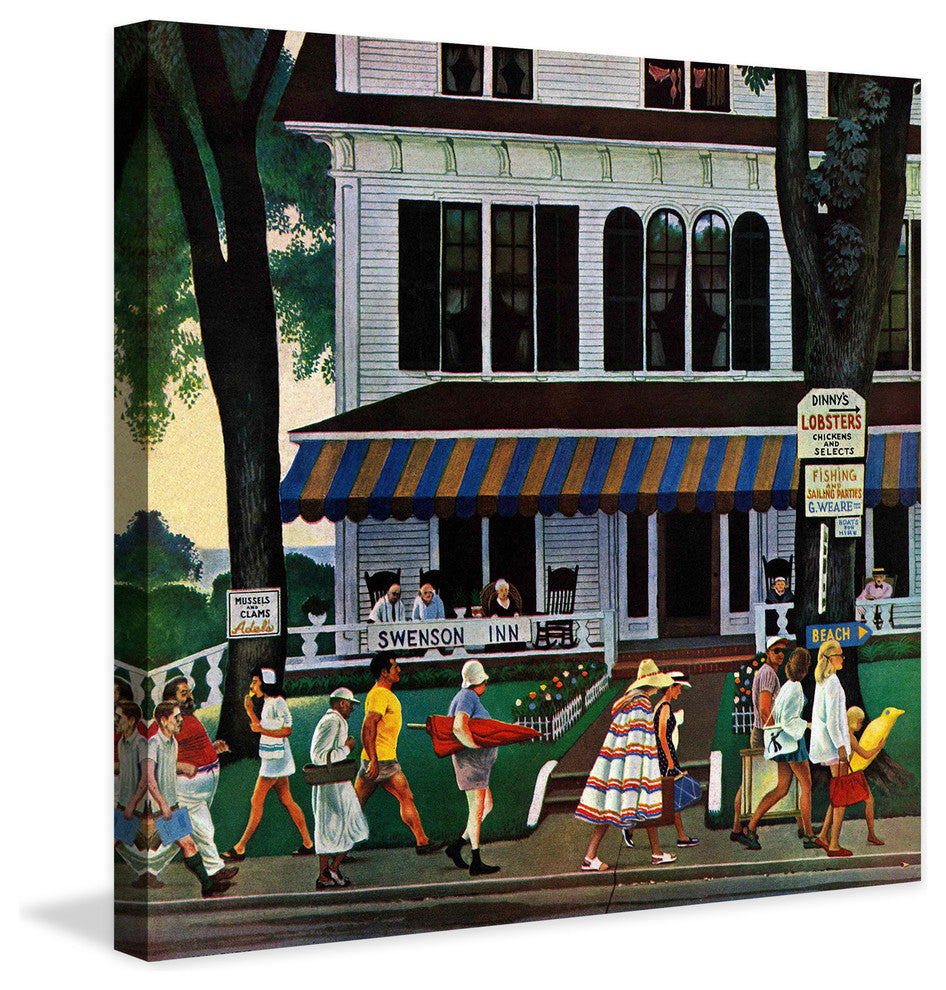 "Inn in Ogunquit" Painting Print on Canvas by John Falter