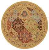 Unique Loom Tan Edinburgh Tulip 6'x6' Round Rug