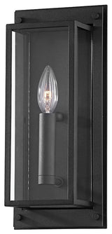 Winslow One Light Exterior Wall Sconce, Texture Black