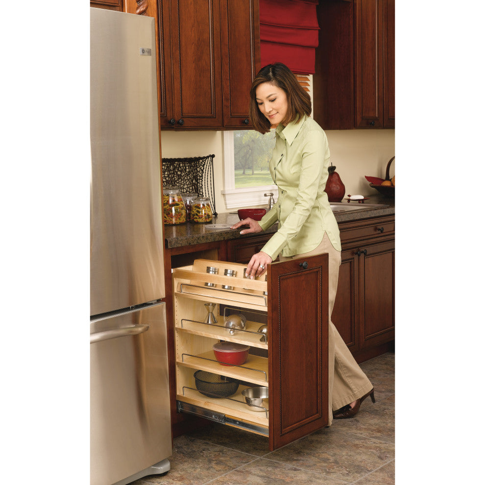 Wood Base Cabinet Pull Out Organizer, 11"