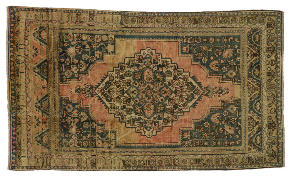 Vintage Turkish Oushak Rug, 05'03 X 09'03