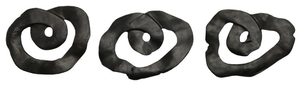 Swirl Wall Tile, Teak Wood, Assorted, Black