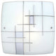 Eglo 2x60w Ceiling Light W/ Chrome Finish & Clear & White Paint Design - 90383A