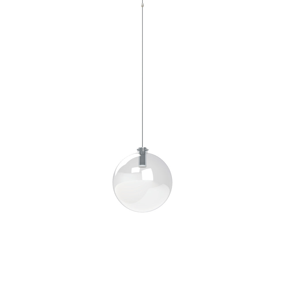 Sphere 12" Clear Glass Single Pendant