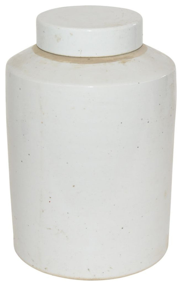 Busan White Round Tea Jar Small