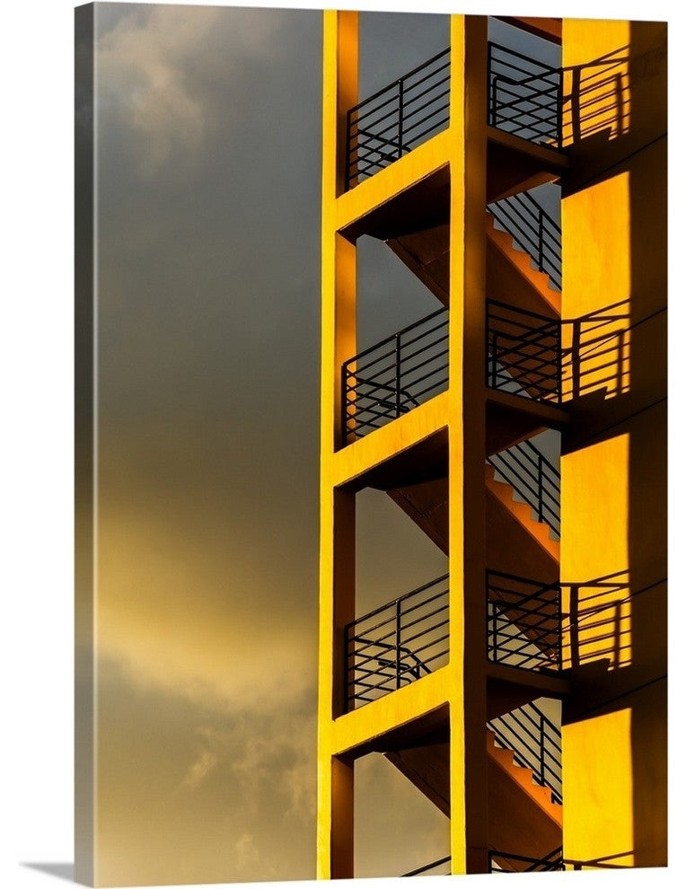"Lauderdale Sunset Staircase" Wrapped Canvas Art Print, 12"x16"x1.5"