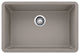 Blanco Precis Silgranit 27" Single Bowl Kitchen Sink, Truffle