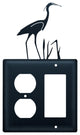 Single Outlet and GFI Cover, Heron