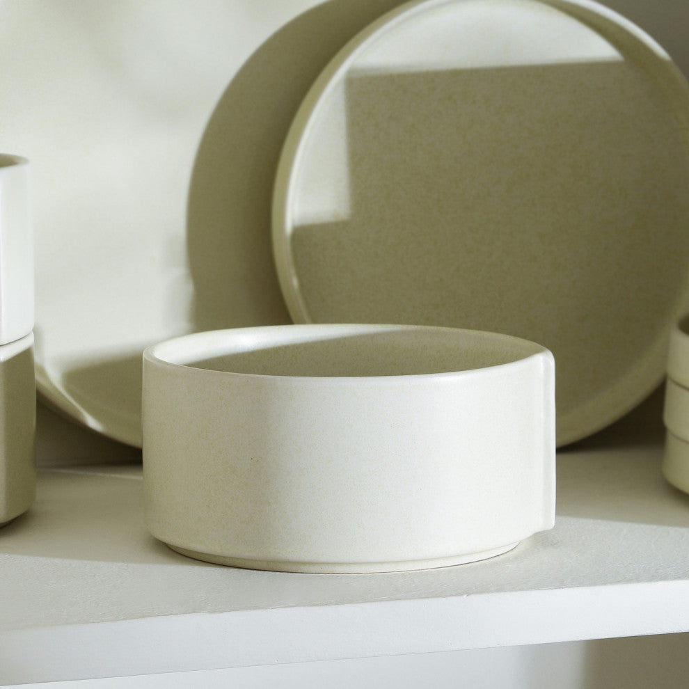 Stone Lain Bao Stoneware Bowl Set of 4, Beige