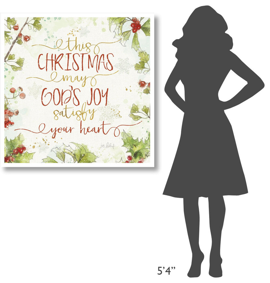 "Christmas Sentiments III" Digital Paper Print by Katie Pertiet, 38"x38"
