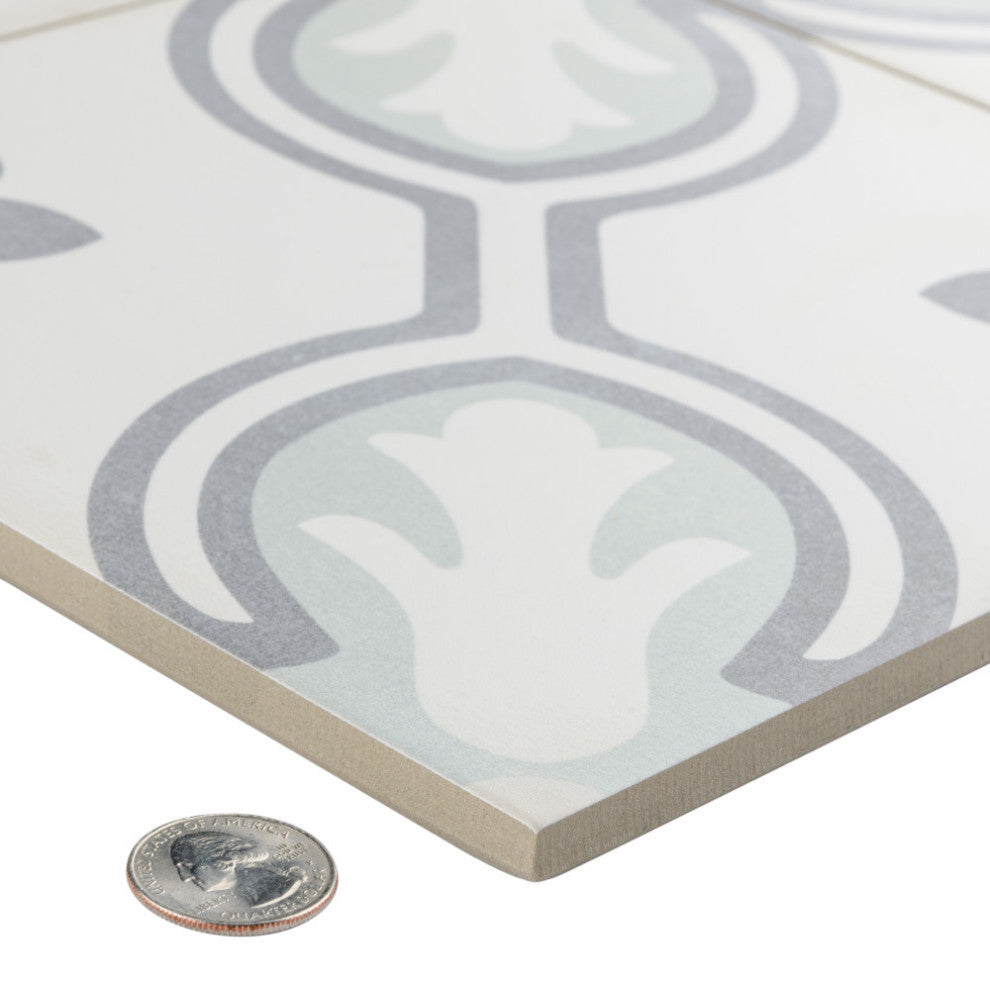Amberley Orchid Porcelain Floor and Wall Tile, Mint