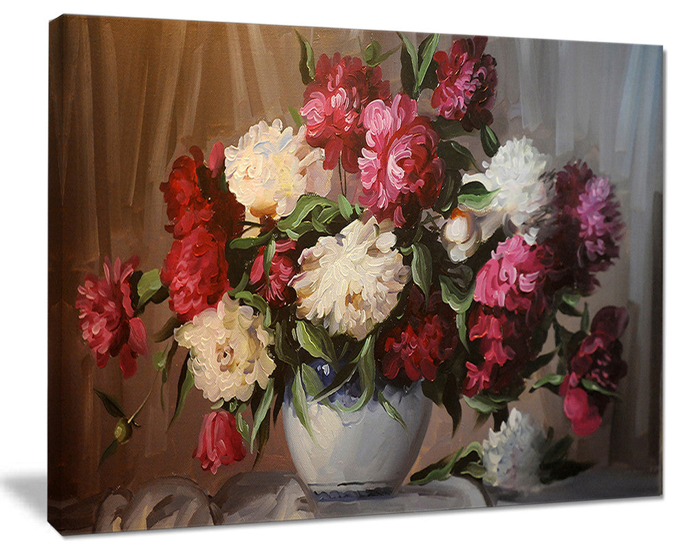 "Bouquet of Blooming Peonies" Wall Art Canvas, 40"x30"