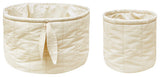 Bambie Quilted Baskets, Set of 2, Natural