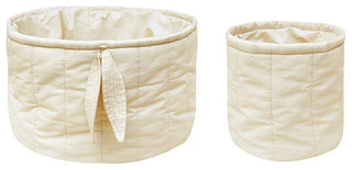 Bambie Quilted Baskets, Set of 2, Natural