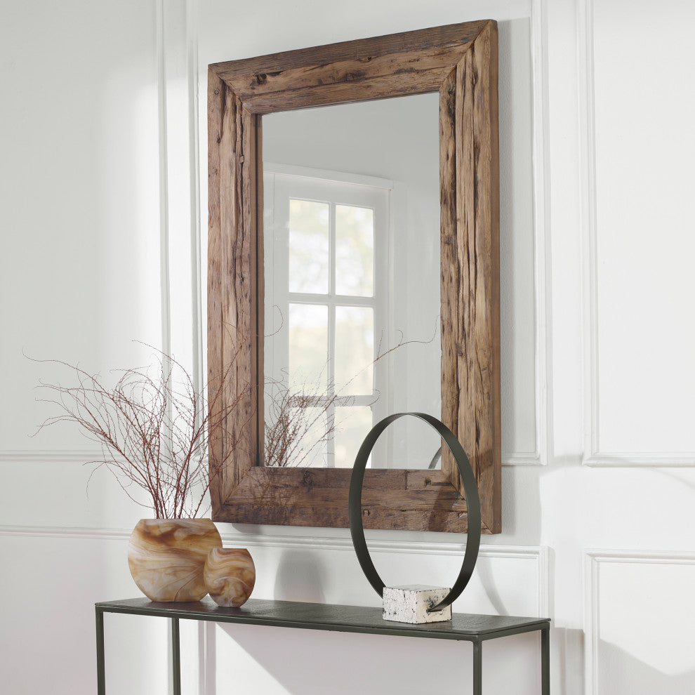 Uttermost 09816 Rennick Rustic Wood Mirror
