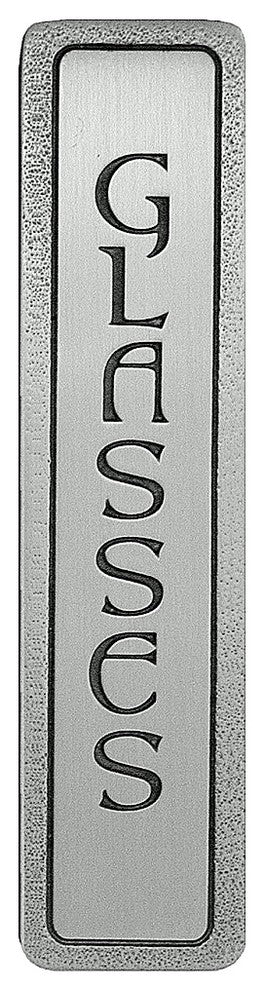 "Glasses" Pull Antique Pewter (Vertical)